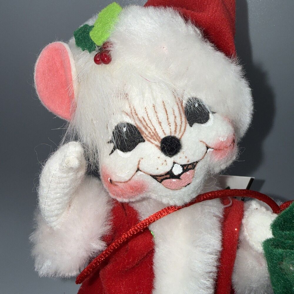 Annalee Dolls Christmas Santa Claus 6 Inch Green Sack & Jingle Bell  w/tag 2006 - Picture 2 of 5